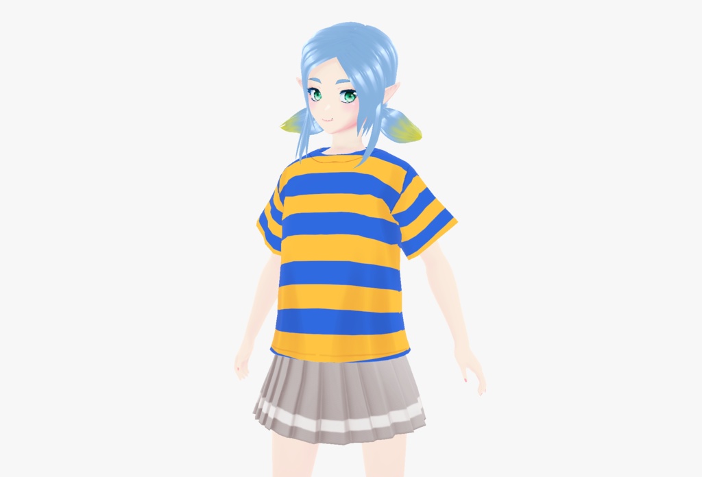 【Vroidテクスチャー】無料版有 ボーダーTシャツ【10種】