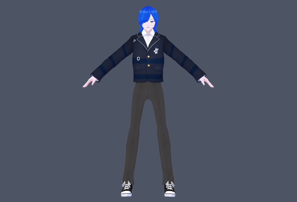 【VRoid/VRM】サクマ・ヨルノ【オリジナルキャラクター/3Dモデル】