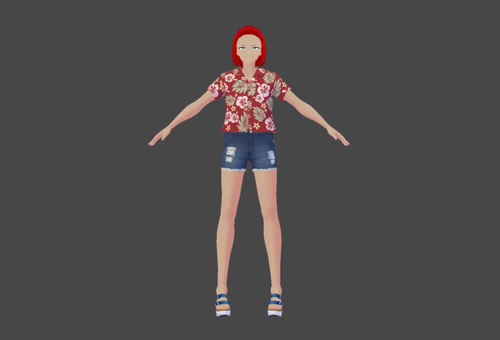 【VRoid/VRM】アカギ・マズマ【オリジナルキャラクター/3Dモデル】