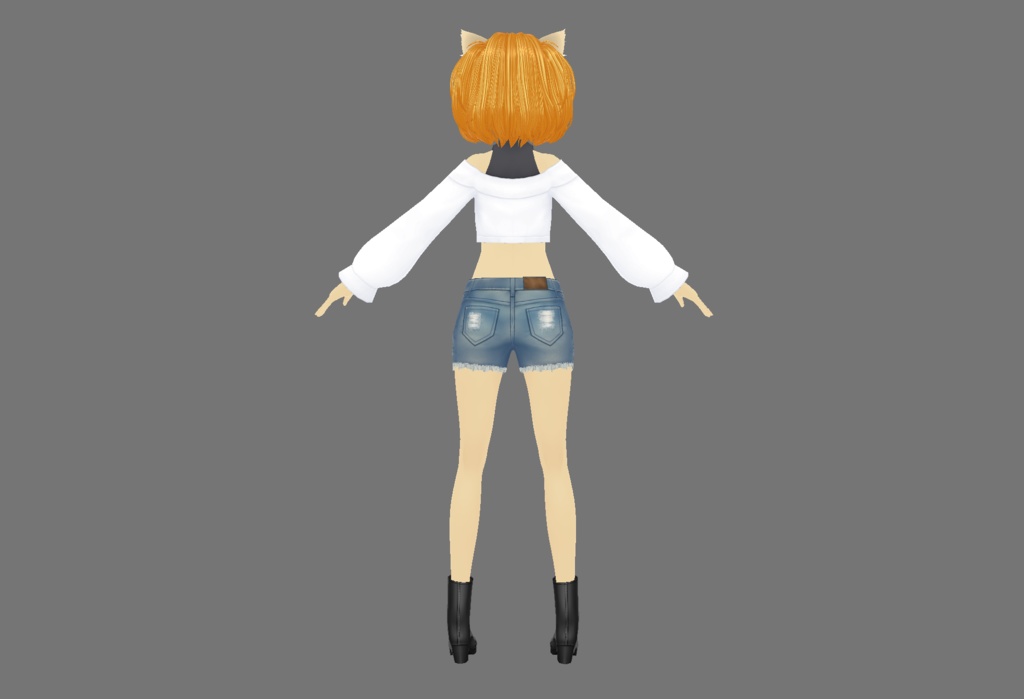 【VRoid/VRM】キャシー・ケモケ【オリジナル3Dモデル】