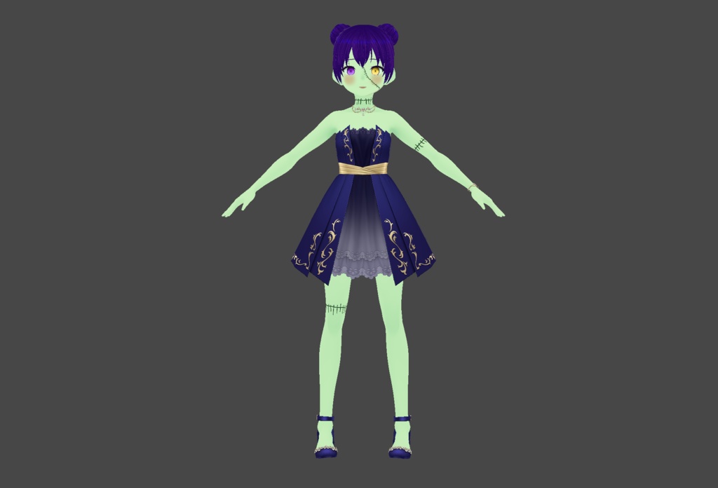 【VRoid/VRM】パミ・シュガーゾ【オリジナル3Dモデル】