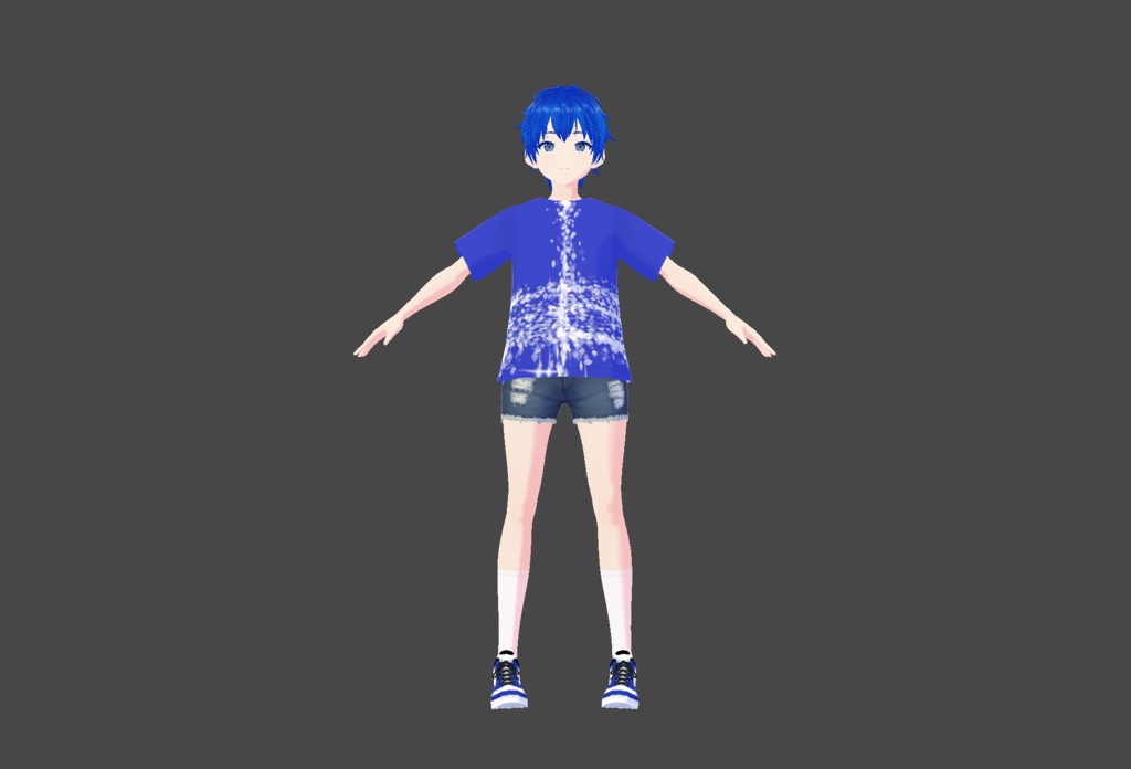 【VRoid/VRM/アバター】マコト・アオミヤ【オリジナル3Dモデル】