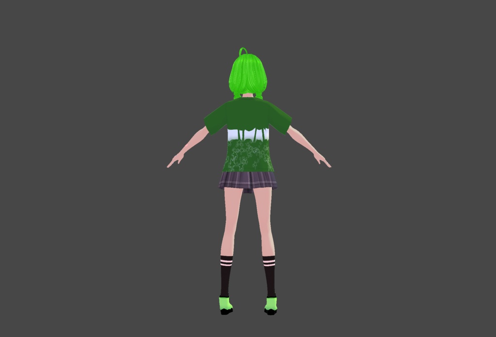 【VRoid/VRM/アバター】アカネ・ミドリヤ【オリジナル3Dモデル/vroidファイル付】