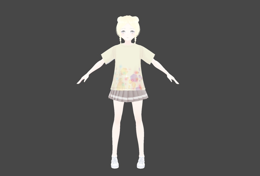 【VRoid/VRM/アバター】ハク・シロツメ【オリジナル3Dモデル/vroidファイル付】