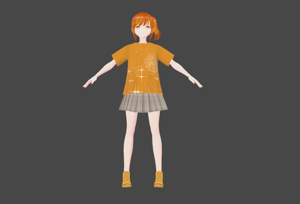 【VRoid/VRM/アバター】オレン・レジナ【オリジナル3Dモデル/vroidファイル付】