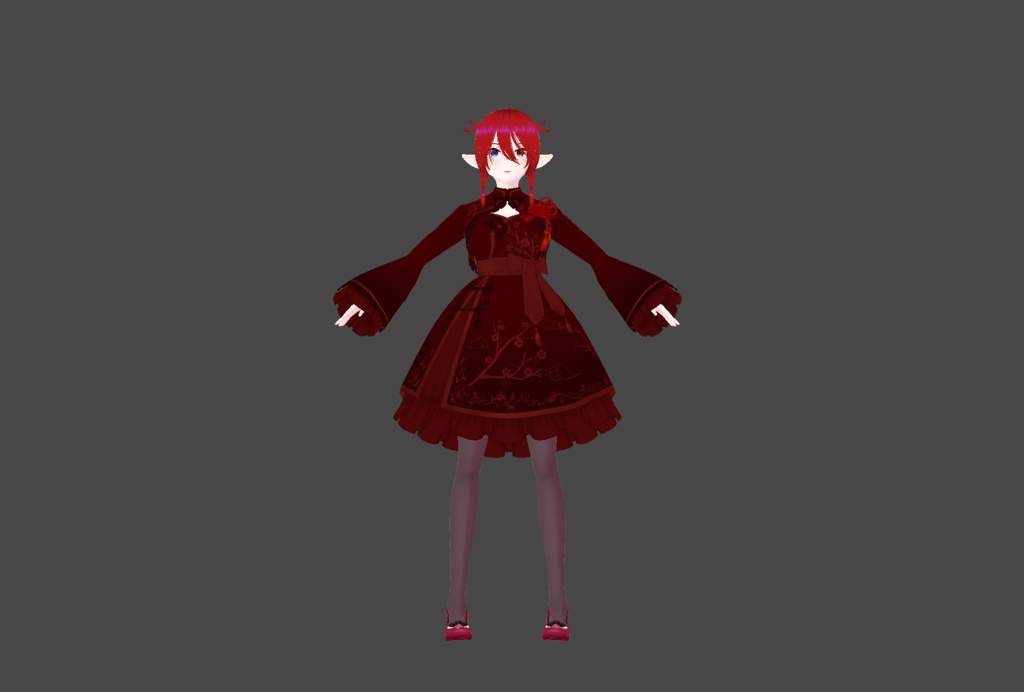 【VRoid/VRM/vroidファイル付】マツリ・エバー【オリジナル3Dモデル/アバター】