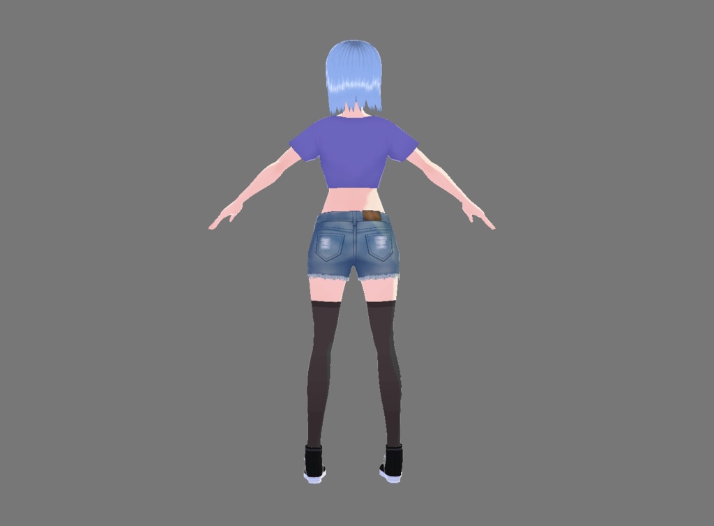 【VRoid/VRM/vroidファイル付】コン・ブルーネ【オリジナル3Dモデル/アバター】