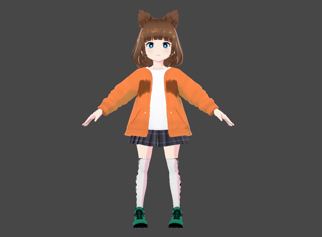 【VRoid/VRM/vroidファイル付】ソラミ・ヒナタ【オリジナル3Dモデル/アバター】