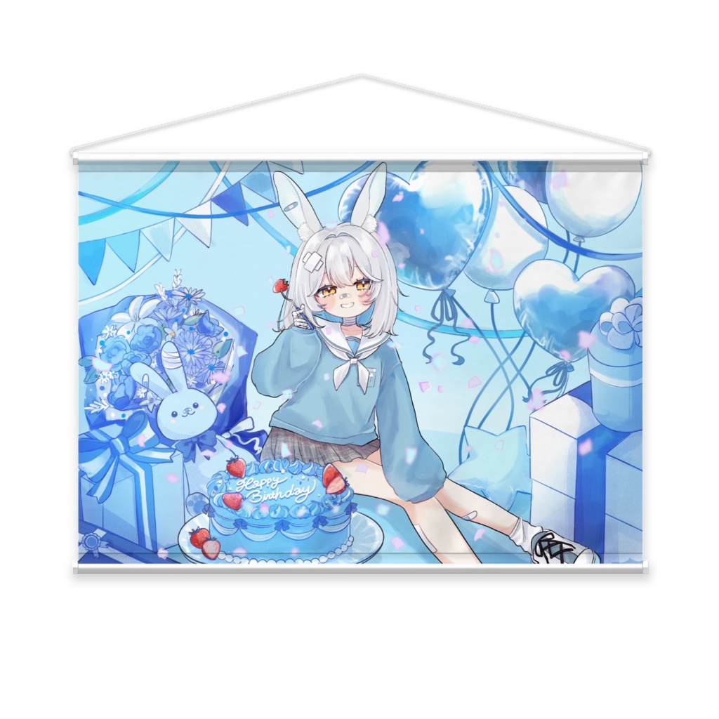 雪兎ちま birthdayタペストリー