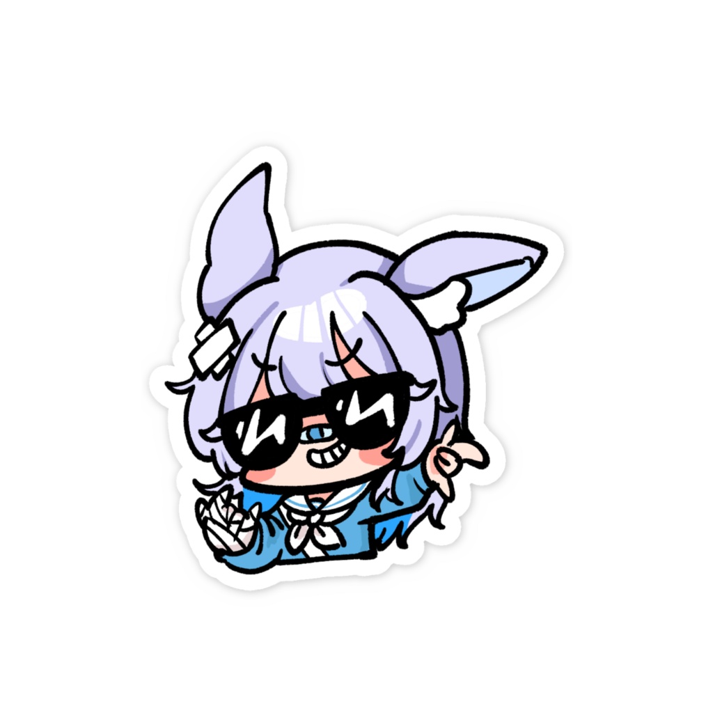 雪兎ちま スマホステッカー02