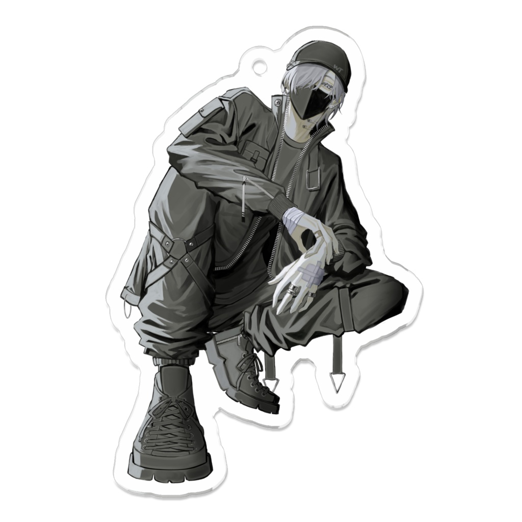 アクリルキーホルダー oc鎖銀