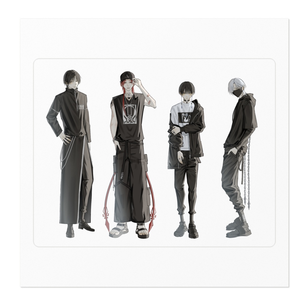 ステッカー oc立ち絵4人