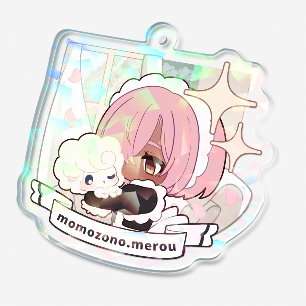 【 ホログラムアクリルキーホルダー 】桃園メロウ & メルヴェ