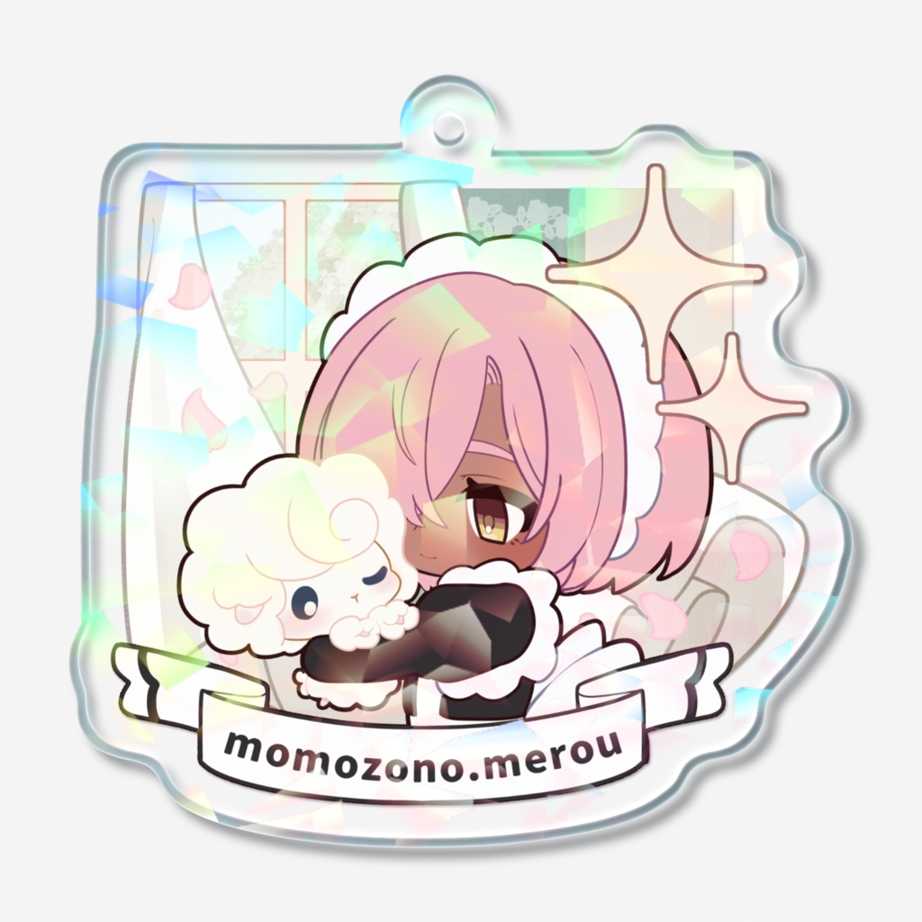 【 ホログラムアクリルキーホルダー 】桃園メロウ & メルヴェ