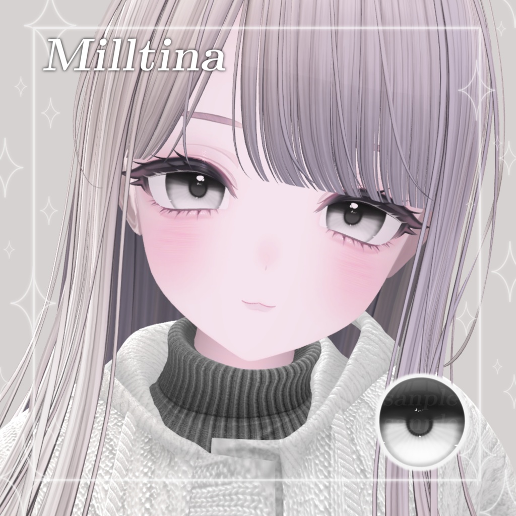 【7アバター対応】ちゅるてん Eye texture【9Colors】