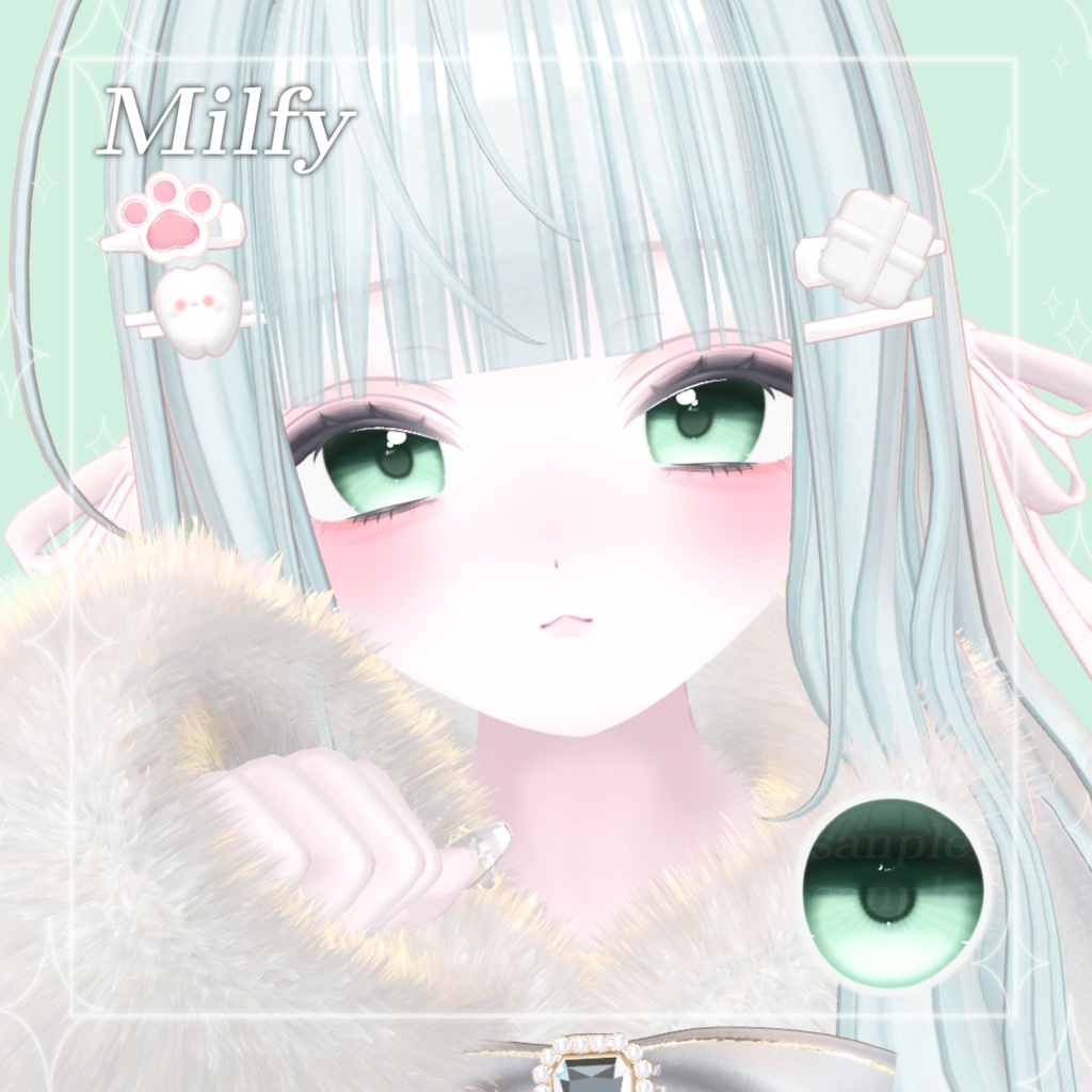 【7アバター対応】ちゅるてん Eye texture【9Colors】