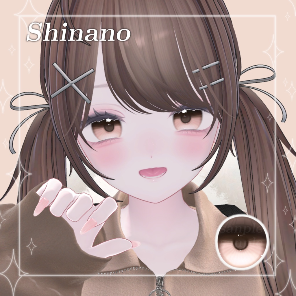 【7アバター対応】ちゅるてん Eye texture【9Colors】