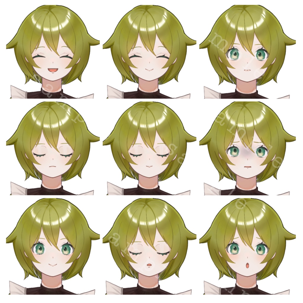 無料版あり 立ち絵素材4 緑髪