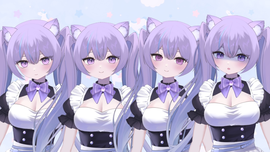 【限定一点】けも耳ツインテールメイドちゃん【VTS対応】