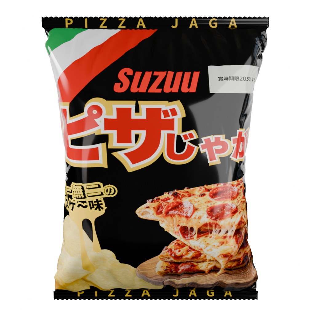 【3Dモデル】スナック菓子 | 建築パース・漫画背景・3Dアニメ向け | blend/fbx同梱