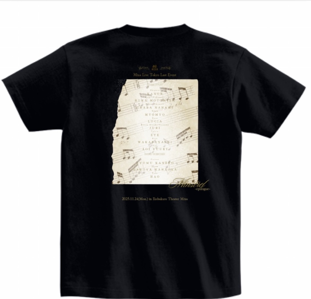 【備忘録】クレジットTシャツ(Black/ White)