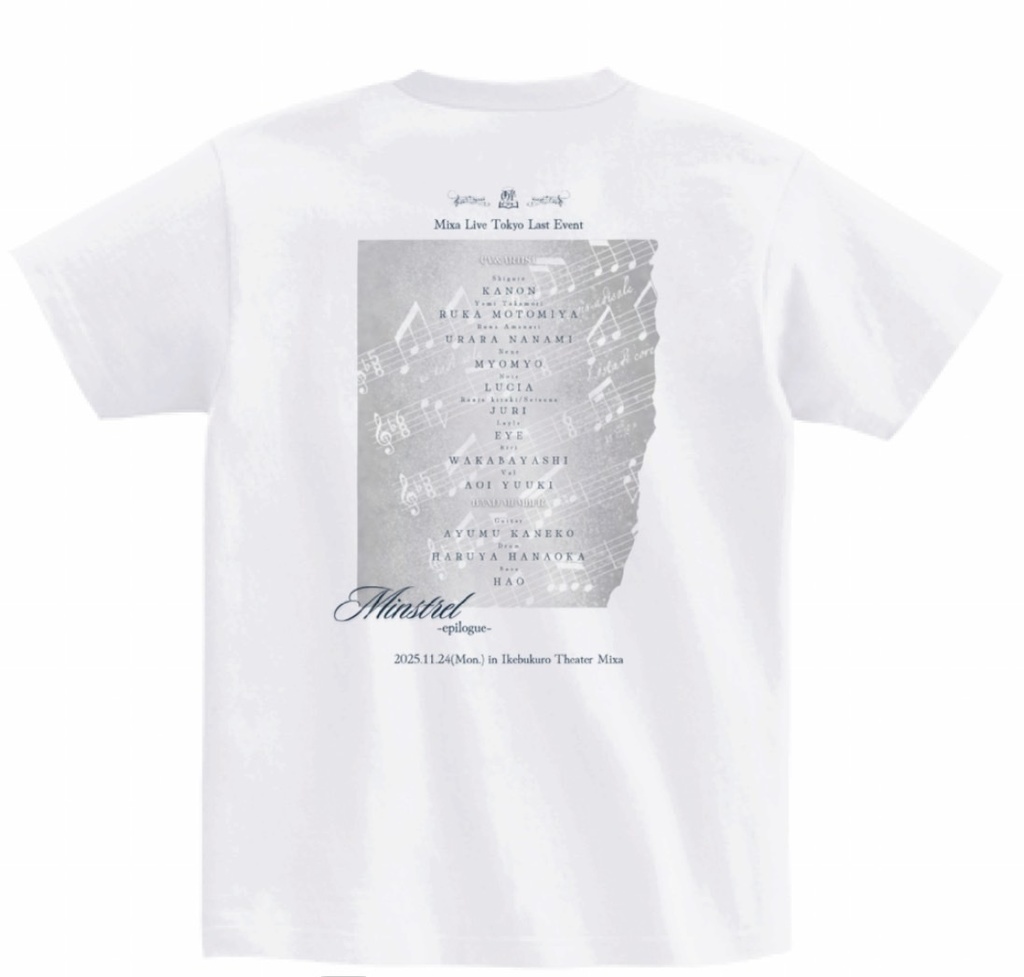 【備忘録】クレジットTシャツ(Black/ White)