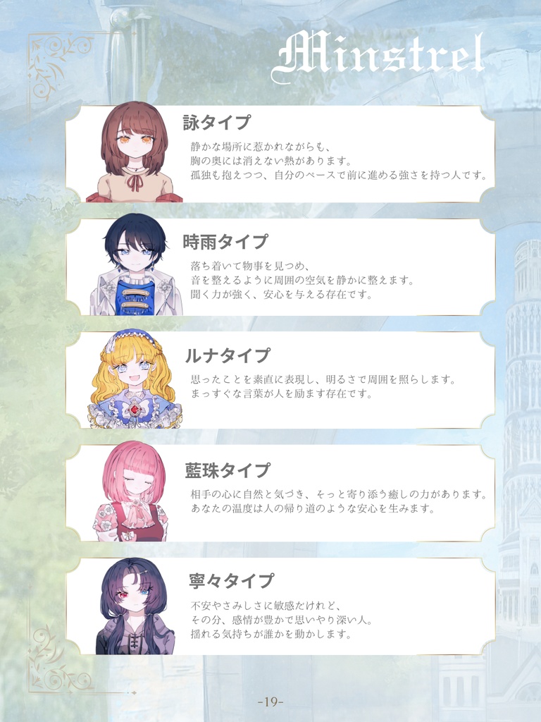 【備忘録】「吟遊詩人の備忘録」公演パンフレット