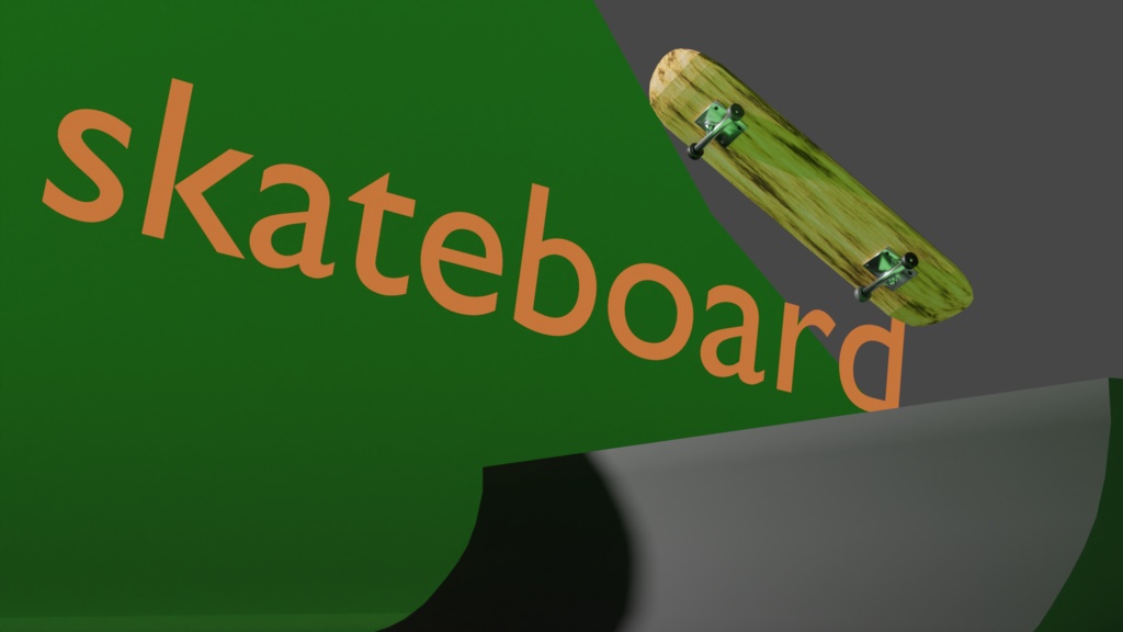 【3Dモデル】スケボー