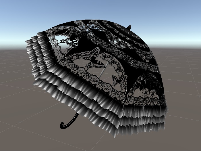 【VRchat向け】 *:゜:☆†ゴシックアンブレラ†☆゜:*【全アバター対応】