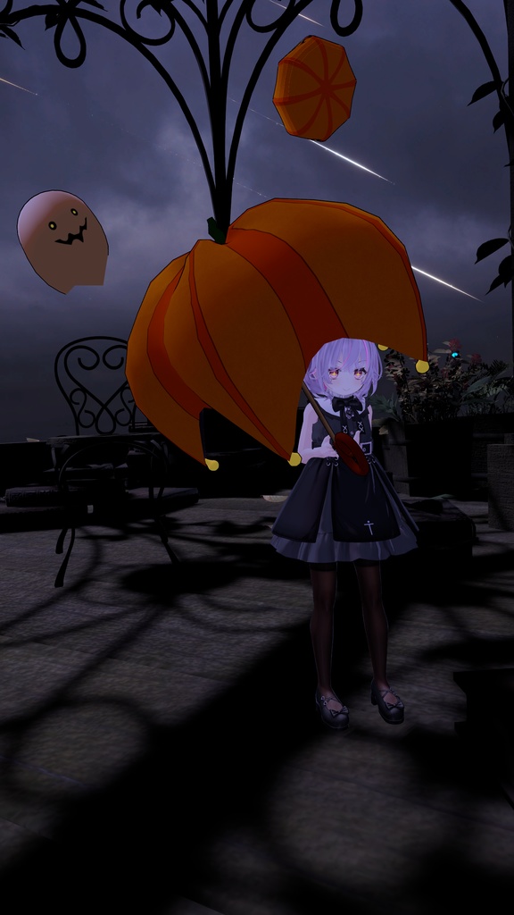 🎃🎉【VRChat向け】 *:゜:☆🎃ハロウィン傘🎃☆゜:*【全アバター対応】