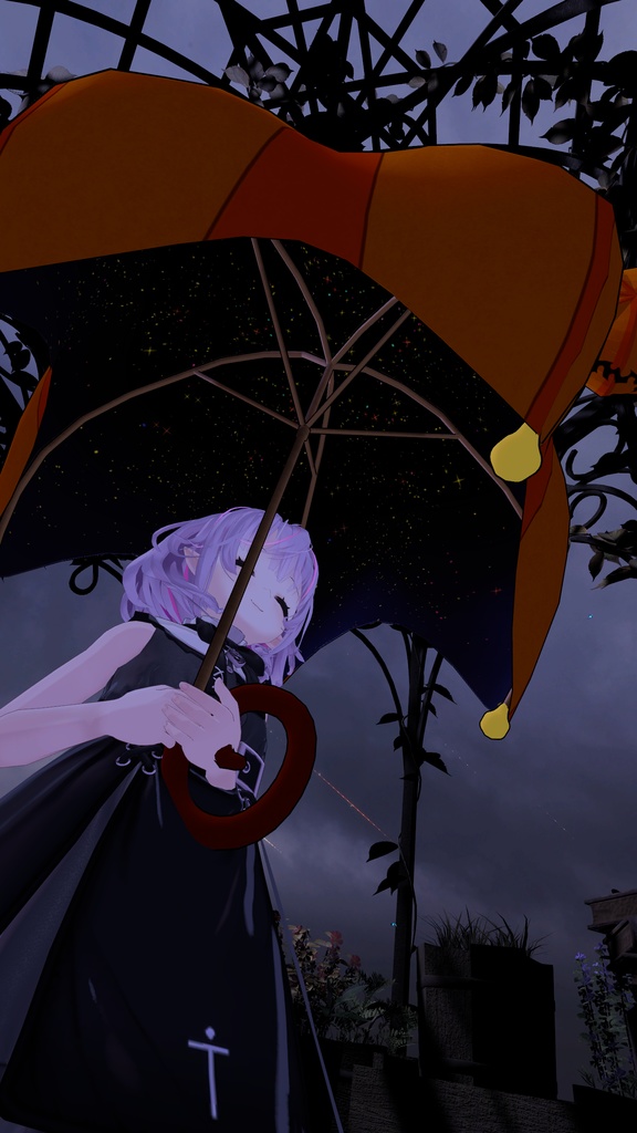 🎃🎉【VRChat向け】 *:゜:☆🎃ハロウィン傘🎃☆゜:*【全アバター対応】