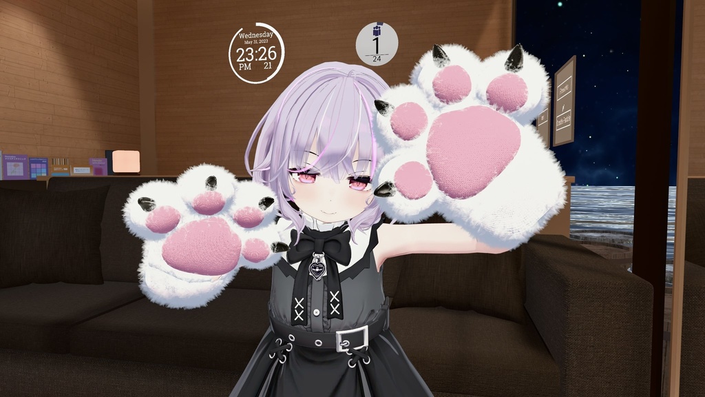 【VRchat向け】 ☆もふもふハンド☆【汎用モデル】