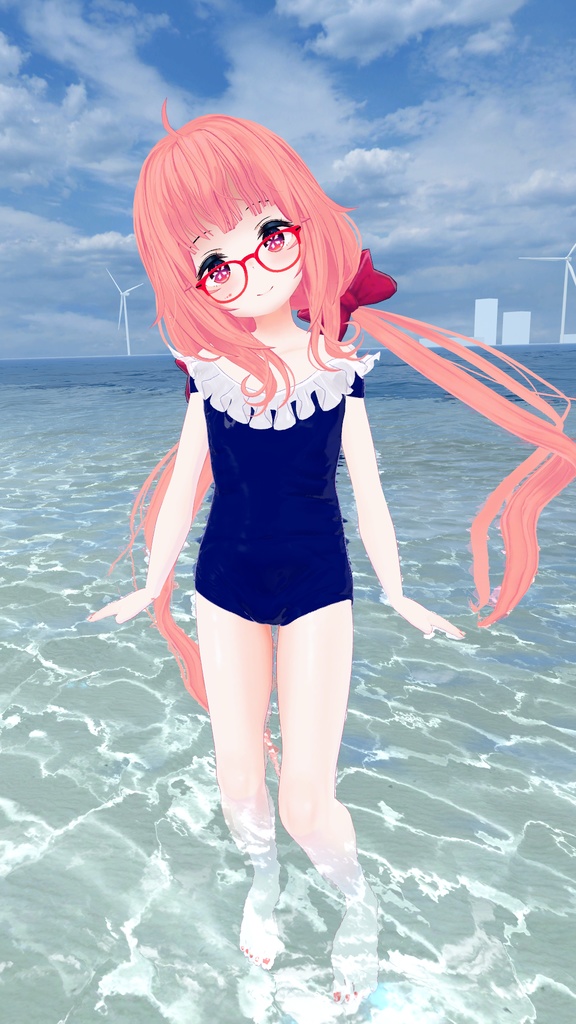 【VRChat向け】 ☆プリティリップル ☆【4アバター対応水着】