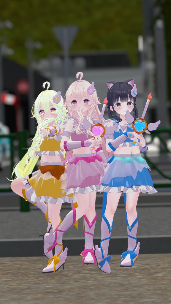 【アニメーション付き】 *:゜:魔法少女風衣装 lyrical fairy*:゜:*【6アバター対応】