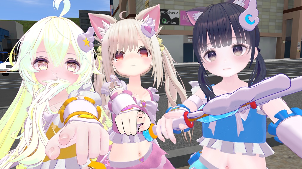 【アニメーション付き】 *:゜:魔法少女風衣装 lyrical fairy*:゜:*【6アバター対応】