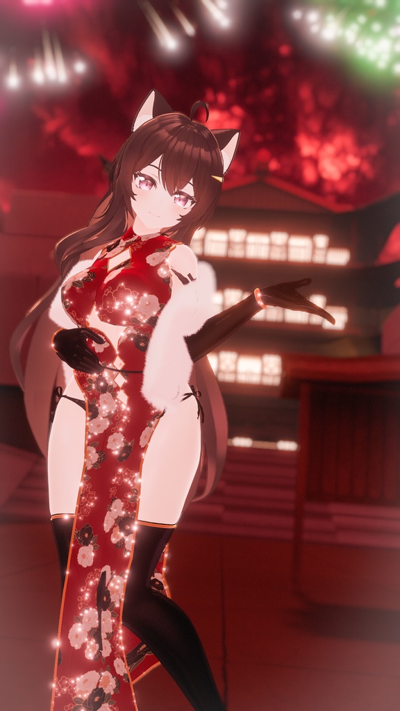 【VRChat】 *:゜:チャイナ風ドレス゜:*【4アバター対応】