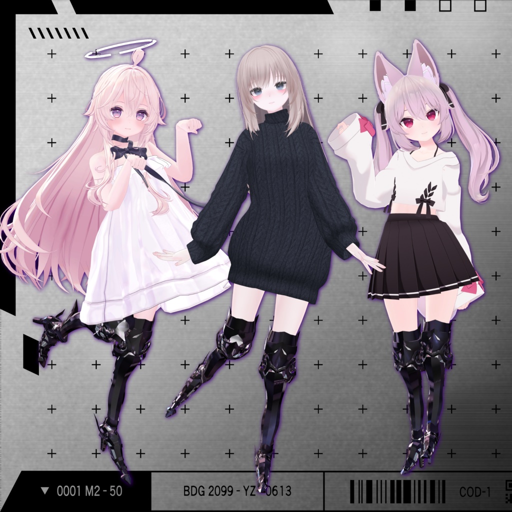 【VRChat】 *:゜ほぼ全アバター対応 機械足:*【14アバターセットアップ済み全部入り】