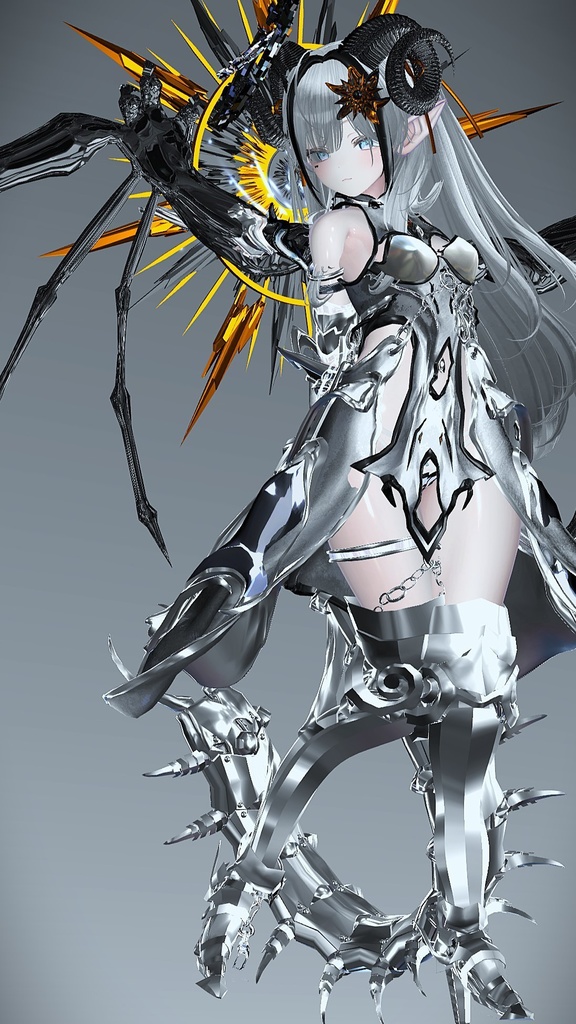 【VRChat】 *:゜ほぼ全アバター対応 機械のしっぽ:+1尾(おまけ)*【23アバターセットアップ済み全部入り】