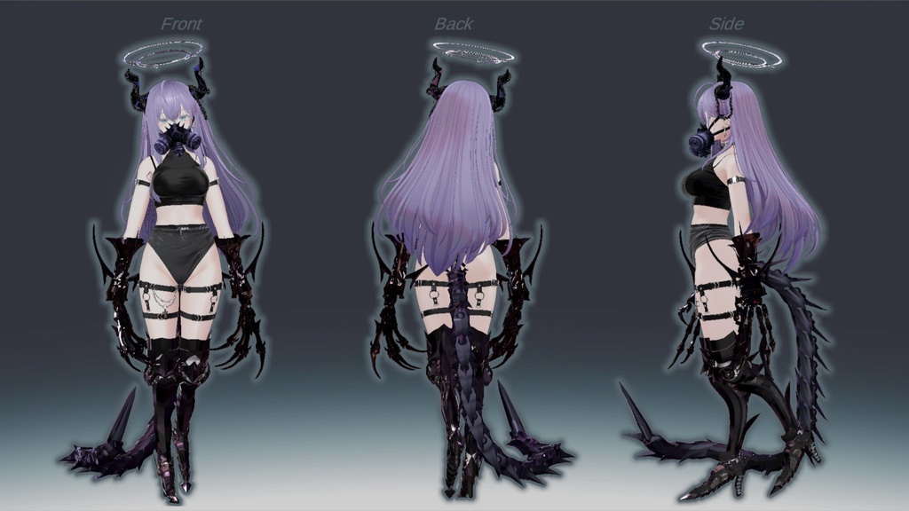 【VRChat】 *:゜ほぼ全アバター対応 機械のしっぽ:+1尾(おまけ)*【23アバターセットアップ済み全部入り】