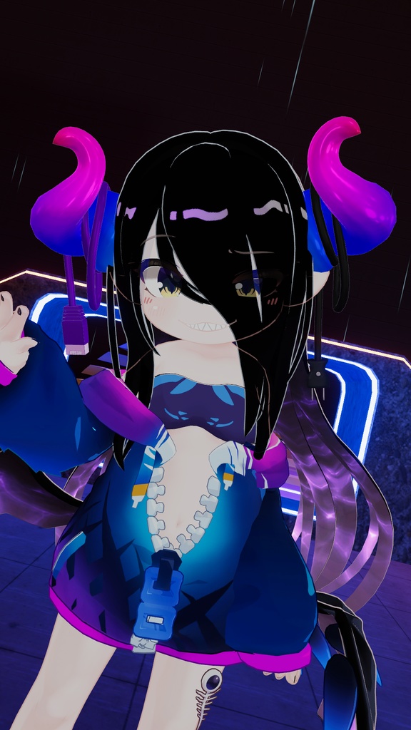 【VRChat】 *:゜ほぼ全アバター対応 🌈動く!ゲーミングホーン🌈:*【全アバター対応】