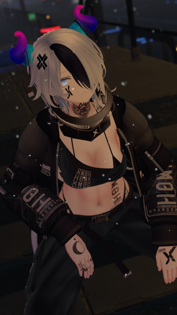 【VRChat】 *:゜ほぼ全アバター対応 🌈動く!ゲーミングホーン🌈:*【全アバター対応】