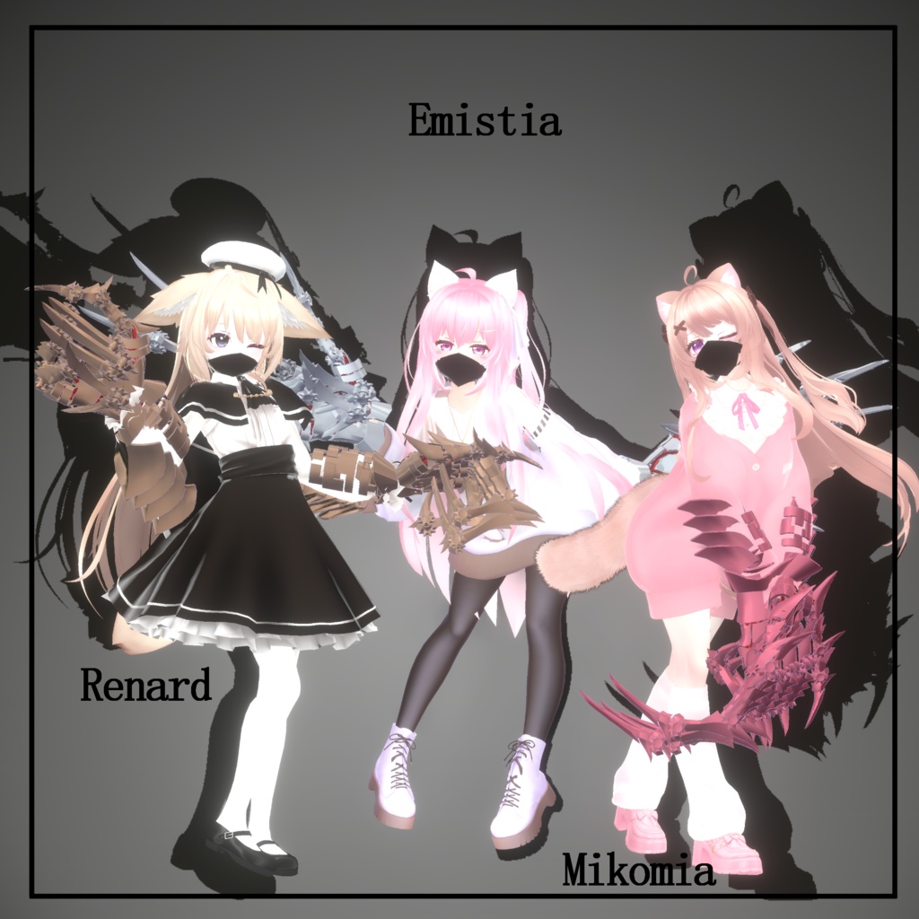 【VRChat】 *:゜Phantomシリーズ第1弾 ほぼ全アバター対応 機械の義手 PhantomGeared*【20アバターセットアップ済み全部入り】