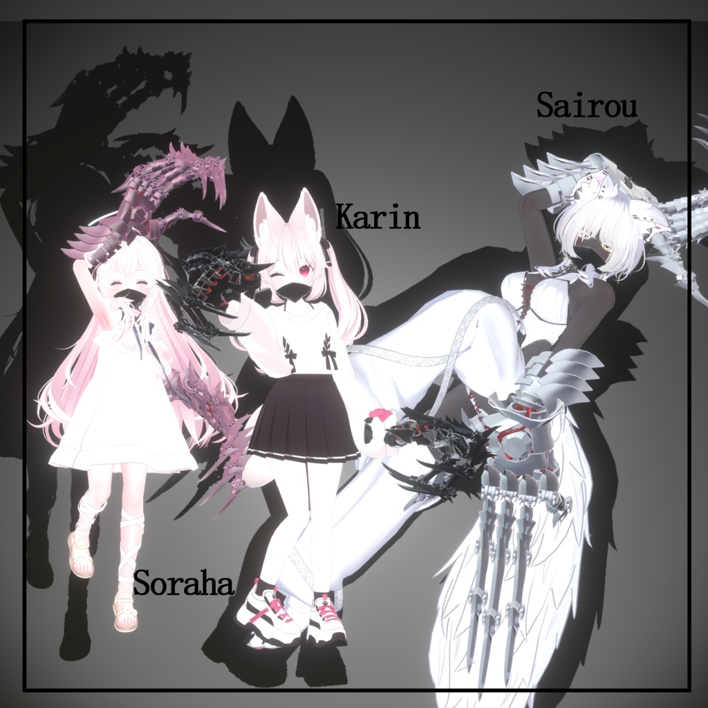 【VRChat】 *:゜Phantomシリーズ第1弾 ほぼ全アバター対応 機械の義手 PhantomGeared*【20アバターセットアップ済み全部入り】