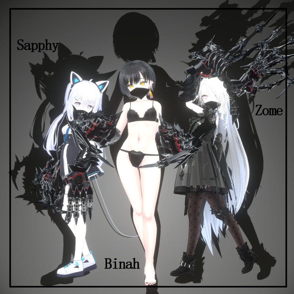 【VRChat】 *:゜Phantomシリーズ第1弾 ほぼ全アバター対応 機械の義手 PhantomGeared*【20アバターセットアップ済み全部入り】