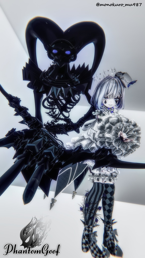 【VRChat】 *:゜Phantomシリーズ第3弾 全アバター対応 機械のピエロ PhantomGoof*【ほぼ全アバター対応】