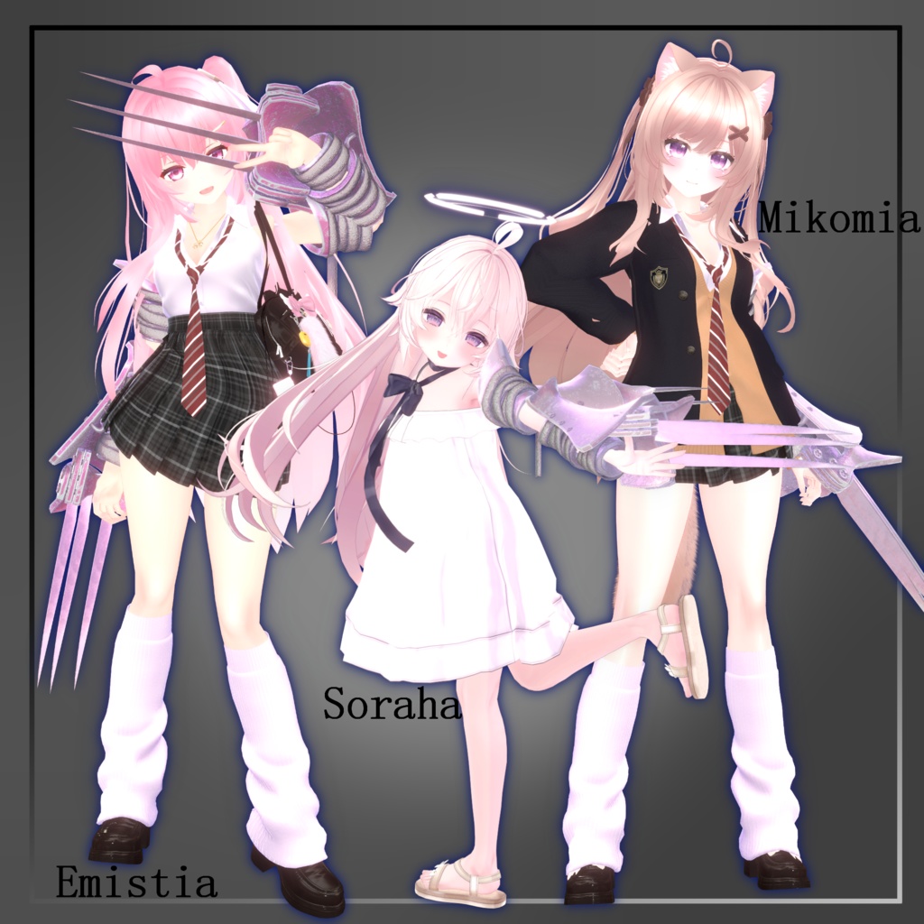 【VRChat】 *:゜ほぼ全アバター対応 出現アニメーション付 剛刃犀爪🦏RhinoClaw⚔️*【16セットアップ済み】