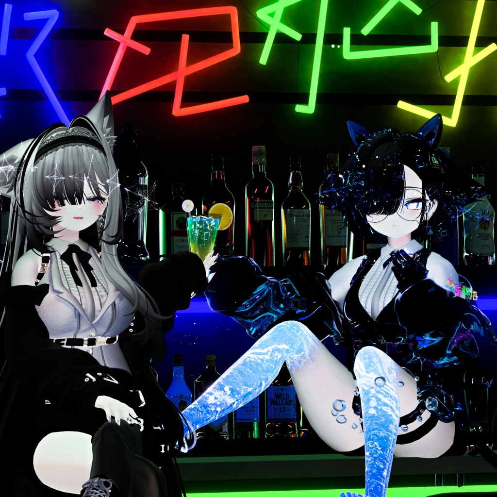【VRChat】 *:゜電猫彩酒 CyberCatCocktail *【複数アバター対応 】