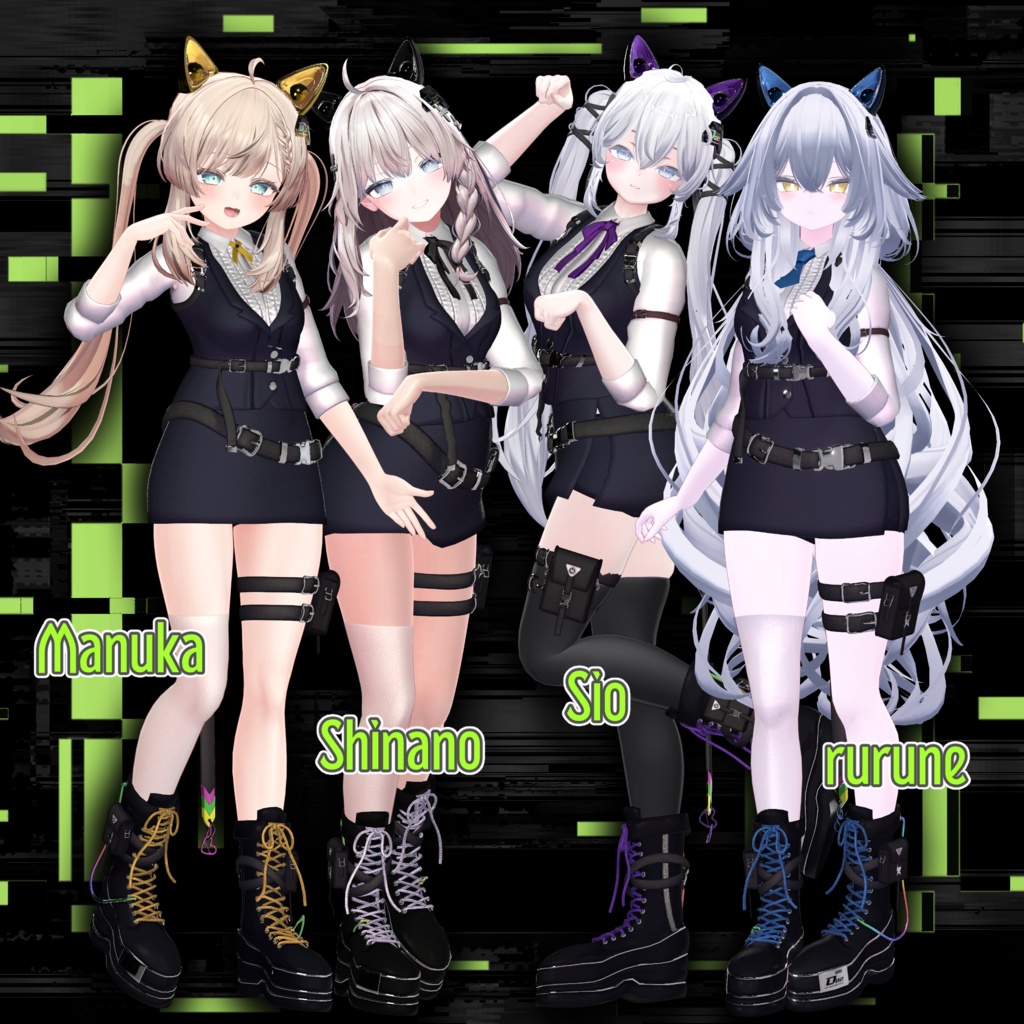 【VRChat】 *:゜電猫彩酒 CyberCatCocktail *【複数アバター対応 】