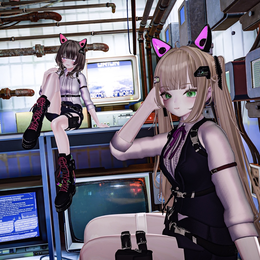 【VRChat】 *:゜電猫彩酒 CyberCatCocktail *【複数アバター対応 】