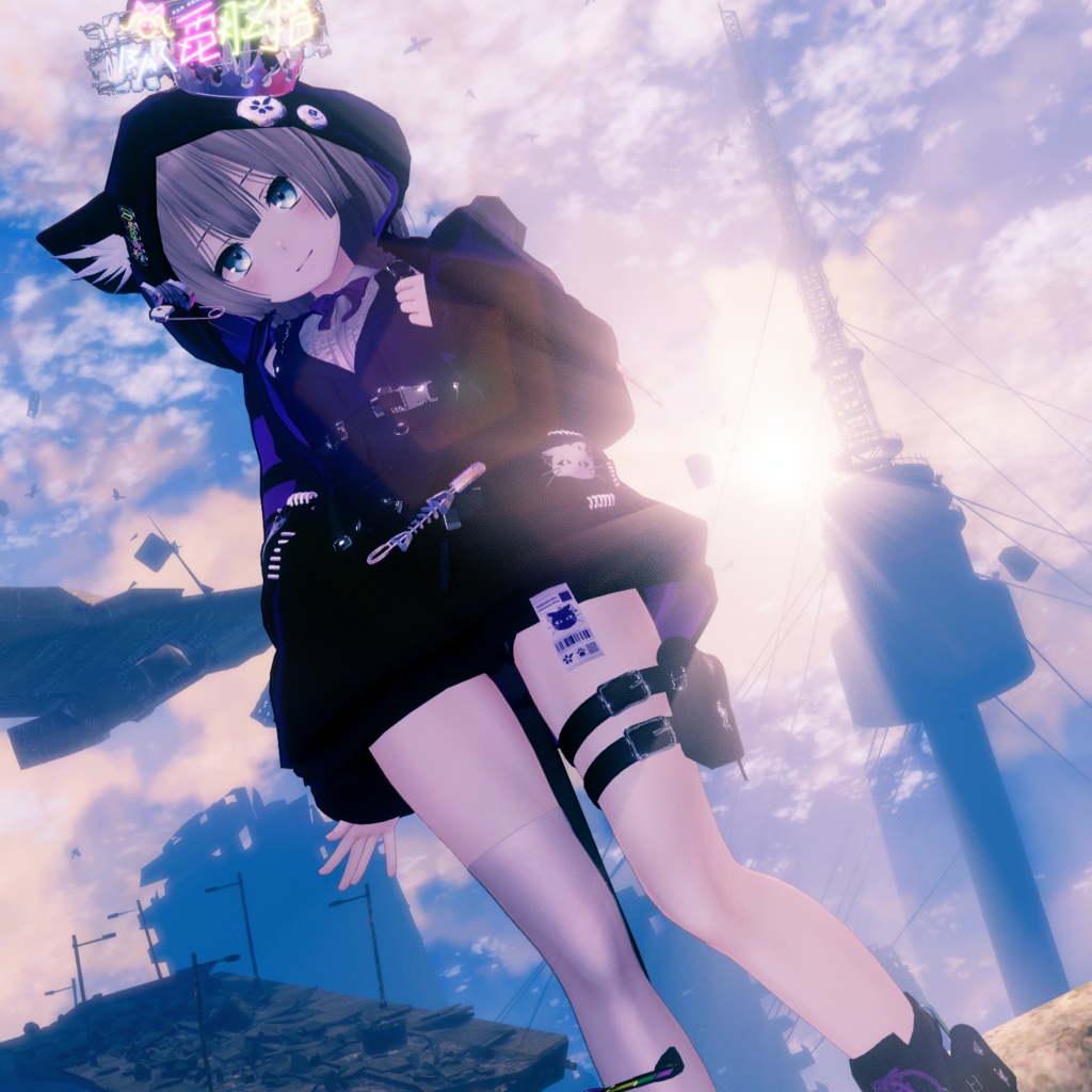 【VRChat】 *:゜電猫彩酒 CyberCatCocktail *【複数アバター対応 】